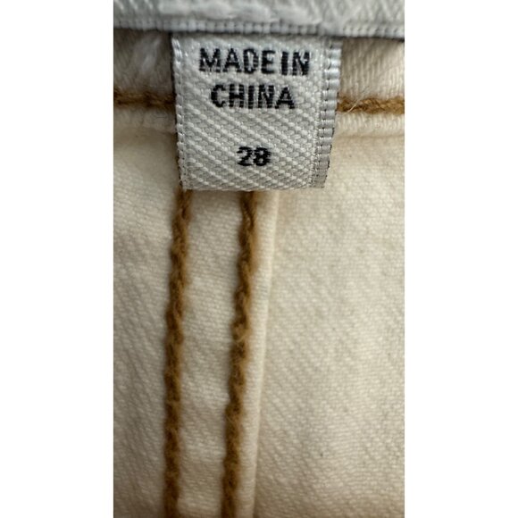 joie Size 28 High-Rise Button-Fly Off White Denim Shorts W/Front & Back Pockets - Picture 13 of 16